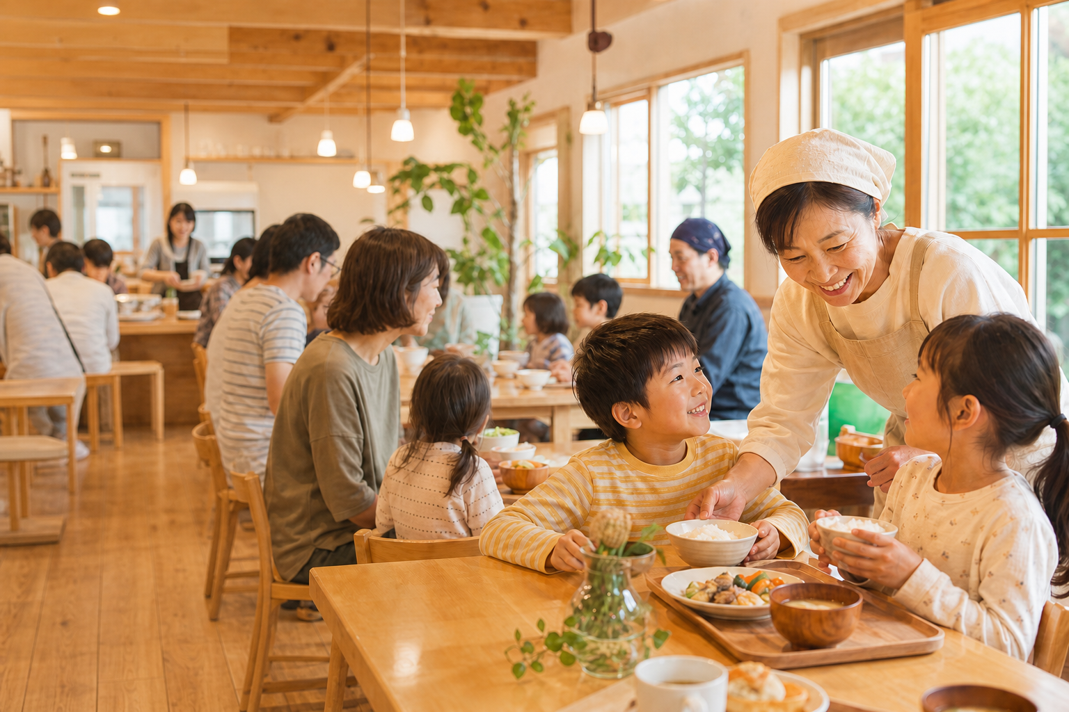 子ども食堂の温かい食事の様子